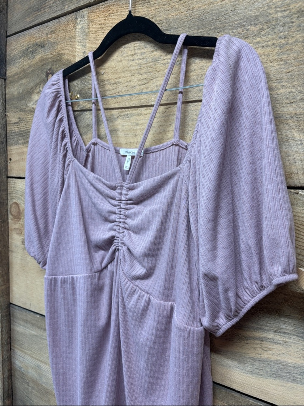 Maurices Ribbed Blouse with Ruched Front - Picture 3 of 7